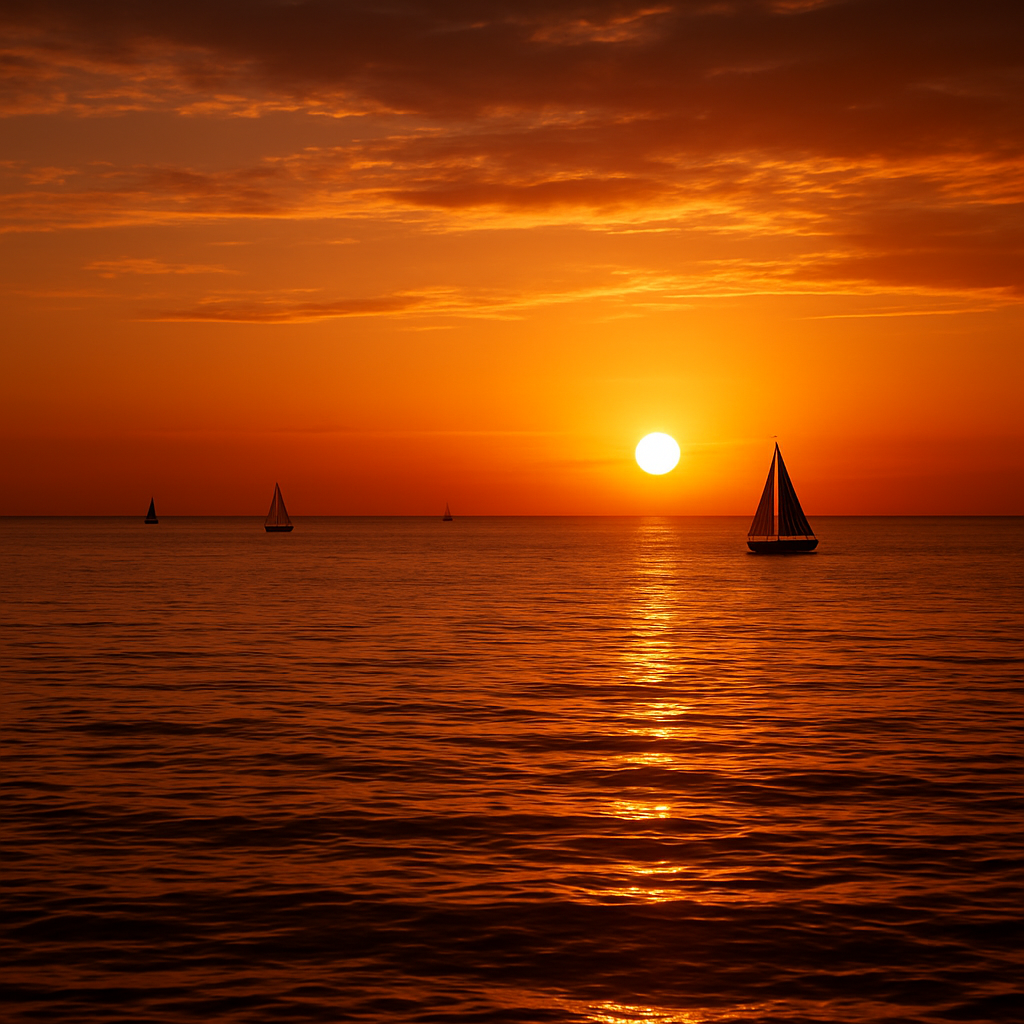 Atardecer sobre el Río de la Plata